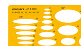 Isomars Ellipse Drawing Template 10°–50° Drafting Stencil - Isomars