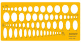 Isomars Ellipses - 20°,30°,40°,50° Shapes Figure Drawing Drafting Template - Isomars
