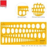 Isomars Ellipses - 20°,30°,40°,50° Shapes Figure Drawing Drafting Template - Isomars