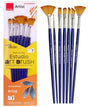 Isomars Estudio Artist Paint Brush Set of 7 | Long Handle Brushes - Isomars