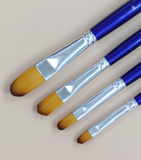 Isomars Estudio Filbert Paint Brush Set of 4 for Acrylic, Oil & Watercolor - Isomars