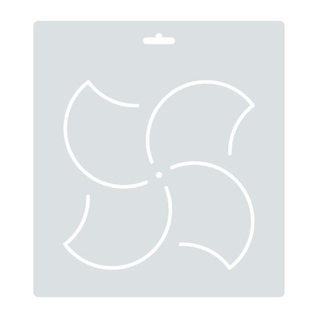 Isomars Fan Blade Design Drafting Template Stencil for Art & Quilting 10122 - Isomars