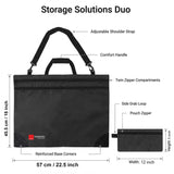 Isomars Fashion Designer Storage Bag with Pouch 57 × 45.5 cm (22.5 × 18 inches) - Isomars