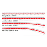 Isomars Fashion Designing Kit, Tailoring Scale Set of 8, L-Square, Straight, Curved Rulers for Quilting and Tailoring - Isomars