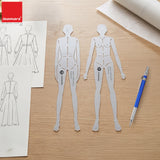 Isomars Female Human Figure Fashion Design Template Stencil-8 - Isomars
