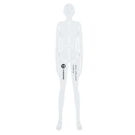 Isomars Female Human Figure Fashion Design Template Stencil-8 - Isomars