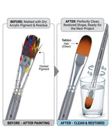Isomars Filbert Paint Brush Set of 4 - Taklon Hair, Sizes 2, 4, 6, 8 - Isomars