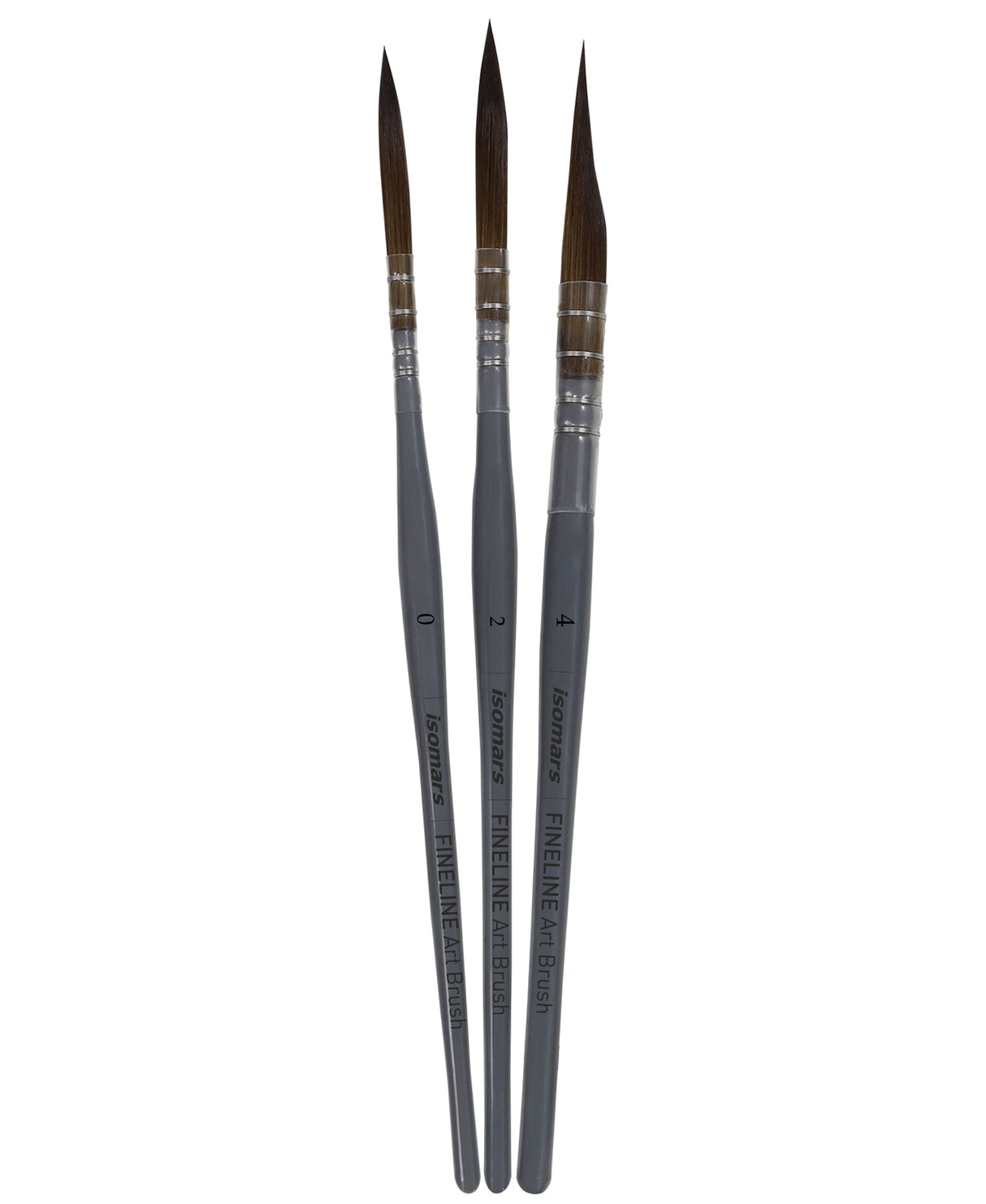 Isomars Fineline Rigger Brush Set of 3 for Watercolor & Long Stroke Painting - Isomars