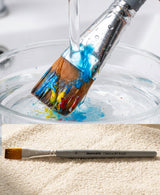 Isomars Flat Paint Brush Set of 4 - Taklon Hair, Sizes 2, 4, 6, 8 - Isomars