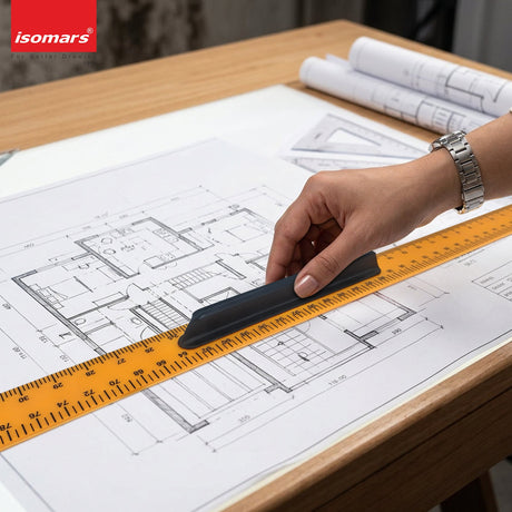 Isomars Folded Ruler 100cm with Handle for Classroom Teaching - Isomars