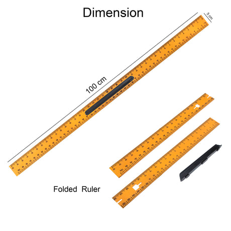 Isomars Folded Ruler 100cm with Handle for Classroom Teaching - Isomars