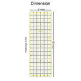 Isomars Garment Patchwork Quilting Ruler 6 x 18 Inch | Clear Acrylic - Isomars