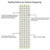 Isomars Garment Patchwork Quilting Ruler 6 x 24 Inch | 3mm Acrylic - Isomars