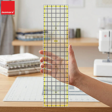 Isomars Garment Patchwork Quilting Ruler 6 x 24 Inch | 3mm Acrylic - Isomars