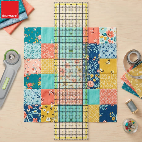Isomars Garment Patchwork Quilting Ruler 6 x 24 Inch | 3mm Acrylic - Isomars