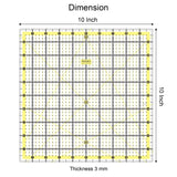 Isomars Garment Quilting Ruler 10 x 10 Inch | 3mm Clear Acrylic - Isomars