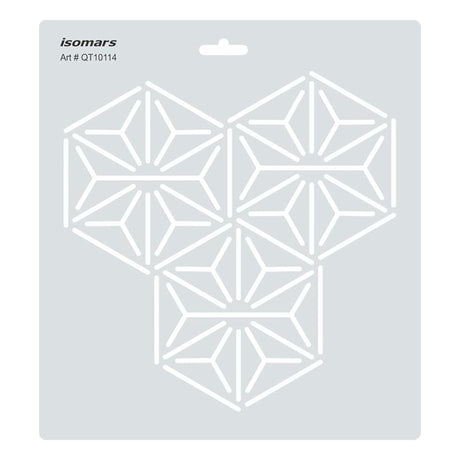 Isomars Geometric Quilt Template for Patchwork, Quilting & Crafts 10114 - Isomars