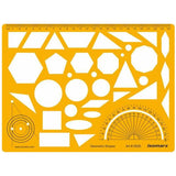 Isomars Geometric Shapes Drawing Template, Professional Drafting Tool with Protractor - Isomars