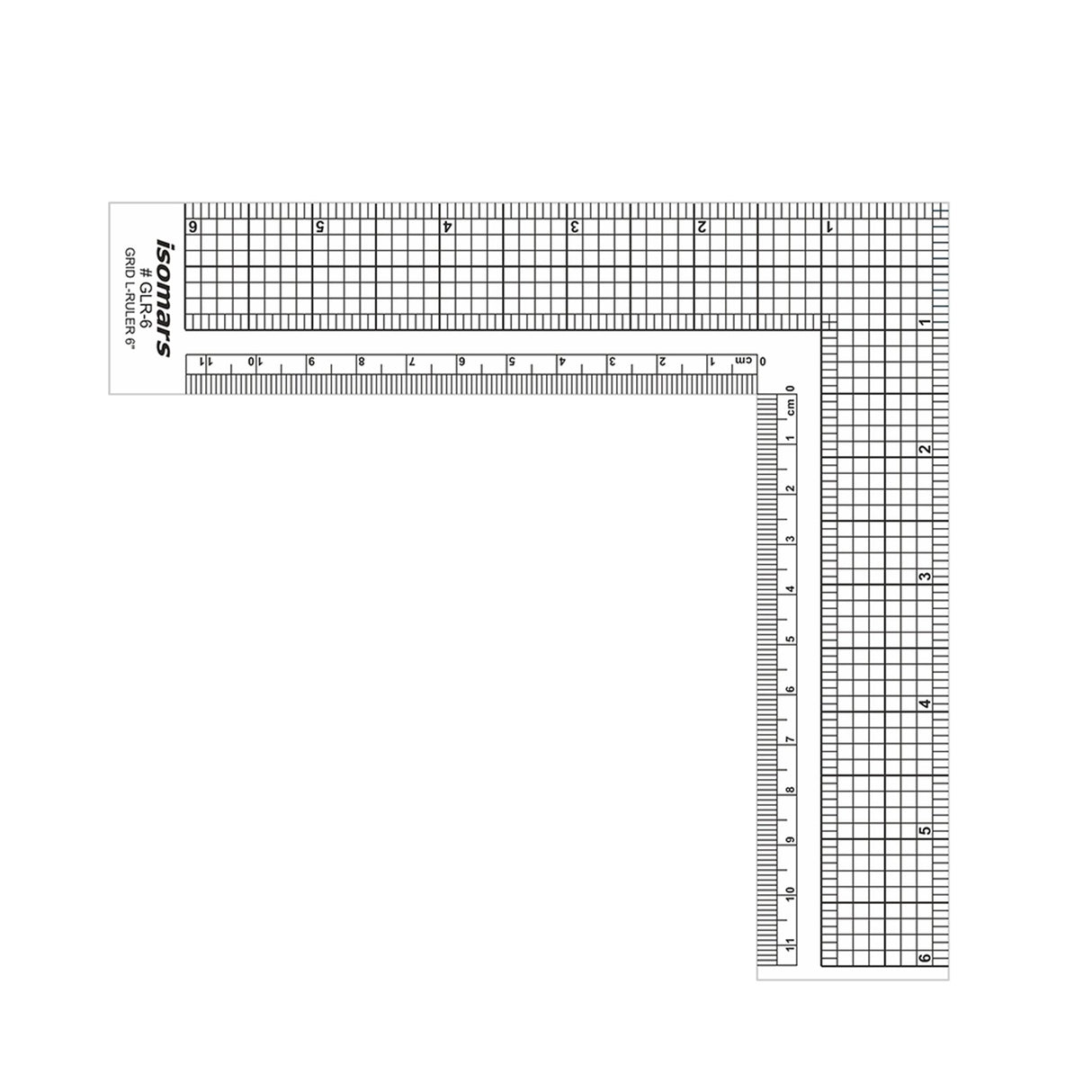 Isomars Grid L - Ruler 6" For Tailoring and General Purpose |Quilting Rulers for Fashion Designing - Isomars