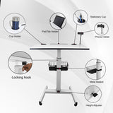 Isomars Height Adjustable Laptop Table | Sit & Stand Desk for Home & Office - Isomars