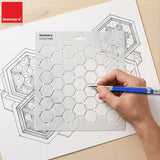 Isomars Hexagon Pattern Template Stencil for Art & Design 10098 - Isomars