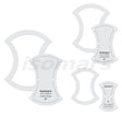 Isomars Hourglass Quilting Patchwork Shape Template Set of 3 | Transparent Acrylic Hourglass Quilting Rulers (3", 4" & 5") for Sewing, Patchwork, Appliqué, Fabric Cutting & DIY Craft Projects - Isomars