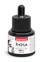 Isomars India Waterproof Drawing Ink 35ml - Black - Isomars