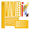 Isomars Jewellery Design Drawing & Drafting Template with 0.5mm Mechanical Pencil - Isomars