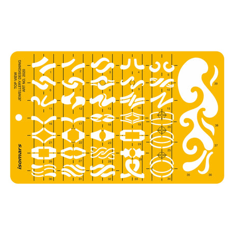 Isomars Jewellery Top View Design Template Stencil Art No. 2020 - Isomars