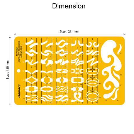 Isomars Jewellery Top View Design Template Stencil Art No. 2020 - Isomars