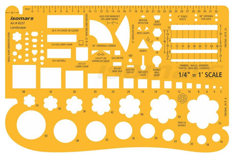 Isomars Landscape Design Template for Garden & Site Planning - Isomars