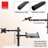 Isomars Laptop and Monitor Table Stand - Adjustable Height & Angles and Sides (Laptop & Monitor Mount) - Isomars