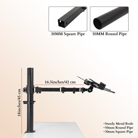 Isomars Laptop Mount Stand - Adjustable Height & Angles. Suitable for Laptop Size from 12 inches to 17 inches (30cm to 43cm). - Isomars