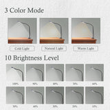 Isomars LED Desk Lamp for Computer Monitor & Laptop with Clamp 24 Inch | Eye Friendly USB Study Light, 3 Color Modes, 10 Brightness Levels for Reading, Studying, Working (White) - Isomars