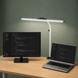 Isomars LED Desk Lamp for Computer Monitor & Laptop with Clamp 24 Inch | Eye Friendly USB Study Light, 3 Color Modes, 10 Brightness Levels for Reading, Studying, Working (White) - Isomars