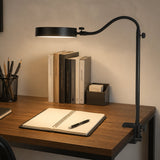 Isomars LED Study, Reading, Laptop, Computer,etc Desk Lamp with Clamp, Flexible Gooseneck, 3 Color Modes (Warm/Natural/Cool), Eye-Care Lighting (Black) - Isomars