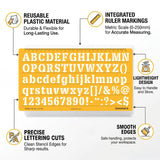Isomars Letter Stencil Combo Set – Italic & Standard Alphabet Templates with Uppercase, Lowercase, Numbers & Symbols, Reusable Drawing, Craft, Sign Making & DIY Lettering Stencils - Isomars