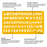 Isomars Lettering Stencil Template with Alphabet & Number Guide LS-113 - Isomars