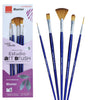 Isomars Master Art Brush Set of 5 with Synthetic Bristles & Long Handle - Isomars