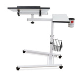 Isomars Metal 360° Rotatable Table Laptop Table Study Desk, Caster Lockable Wheels, & Height Adjustable for Breakfast Table, Work from Home & Online Classes - Isomars