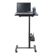 Isomars Multipurpose Laptop Table Study Desk, Lockable Wheels, & Adjustable Height And Angle For Breakfast Table, Wfh & Online Classes (Black) - Isomars