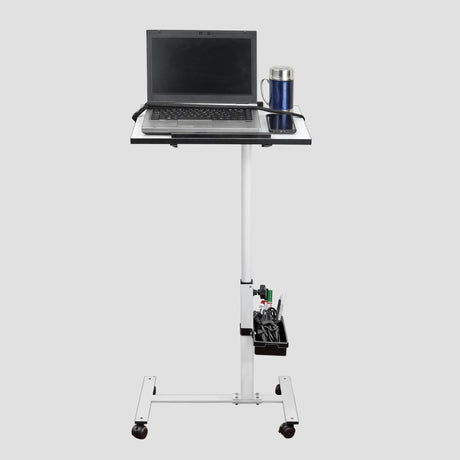 Isomars Multipurpose Laptop Table Study Desk, Lockable Wheels, & Adjustable Height And Angle For Breakfast Table, Wfh & Online Classes (Black) - Isomars
