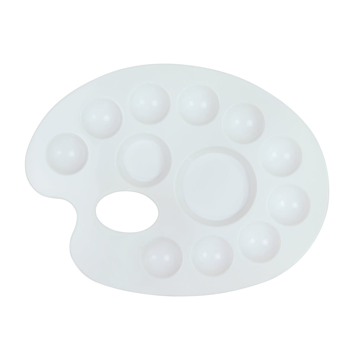 Isomars Oval Colour Palette, 12 Wells, Plastic Paint Mixing Tray - Isomars