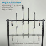 ISOMARS Overhead Camera & Phone Stand | Adjustable 10 Height Levels Product Photography Stand with Dual Light Holders, Background Sheet Brackets & Clips for Overhead Photos & Videos - Isomars