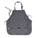Isomars Painter’s Apron Large - Grey Canvas Art Apron with Front Pockets - Isomars