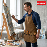 Isomars Painter’s Apron, Regular, 10 oz Cotton Canvas, 3 Pockets, Brown - Isomars