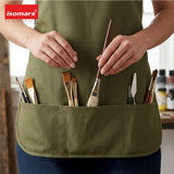 Isomars Painter’s Apron, Regular, 10 oz Cotton Canvas, 3 Pockets, Green - Isomars