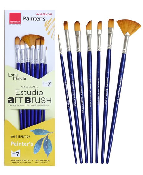 Isomars Painter's Art Brush Set of 7 for Watercolor Acrylic & Oil - Isomars