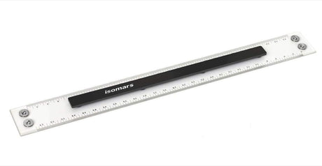 Isomars Parallel Bar (32 Inches) with Triangular Scale (No.2) | Metal Clamps & Mechanical Pencil 2mm with Lead and Eraser | Ideal For Architect, Interior Design and Drafting Students - Isomars