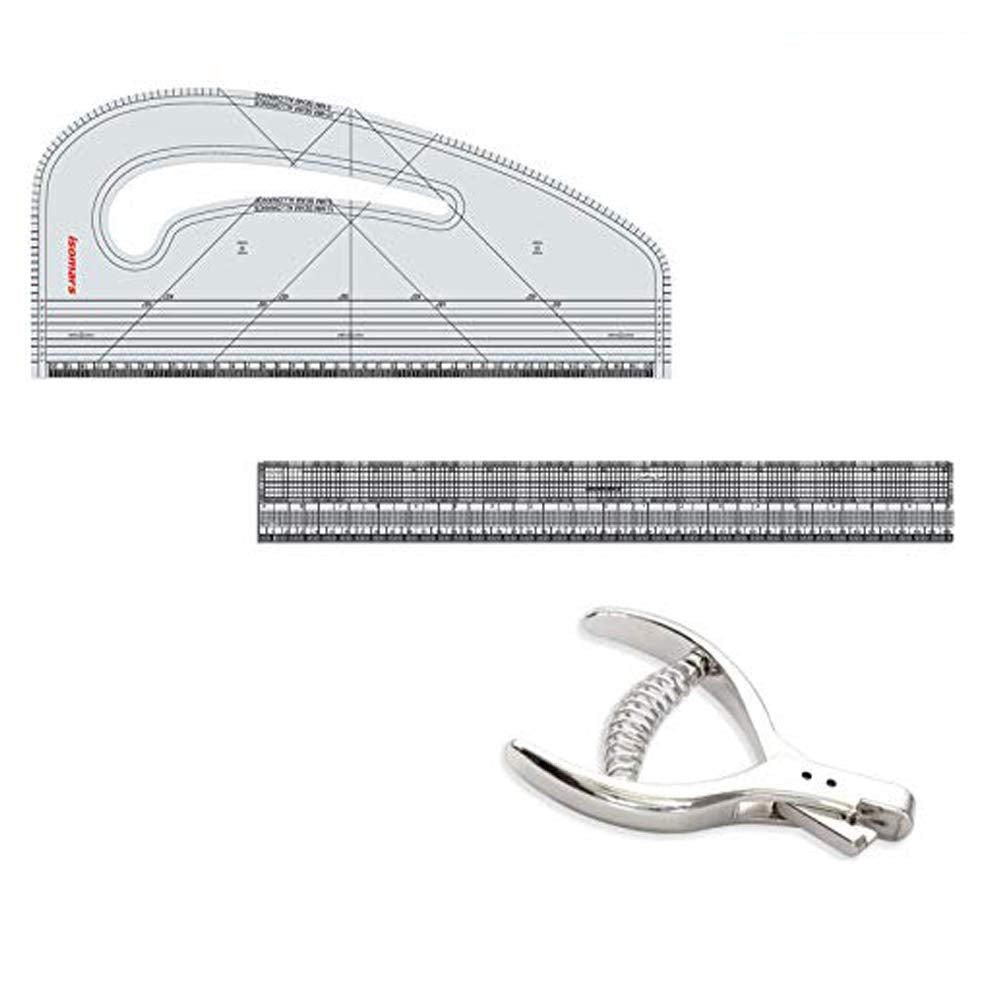 Isomars Pattern Master Combo (Clear) | Quilting/Tailoring Rulers for Fashion Designing - Isomars